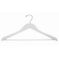 White Wood Suit Hanger w/Bar